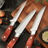 11 Inch Sharp Butcher Stainless Steel Boning Knife with Plastic Wood Grain Handle and Leather Holster