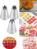 Baking Nozzle 1m / 2d / 2f Stainless Steel Icing Piping Tips Cake Decorating Nozzles Tool Set for Wedding