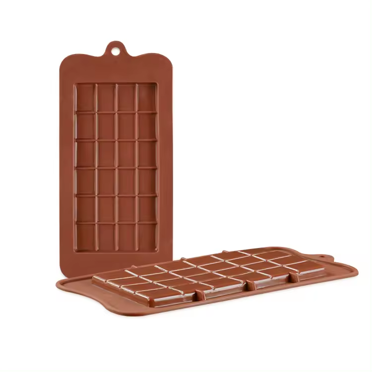 24 Cavity Custom Rectangle Bar Silicone Mould Chocolate Mold Manufacturer