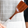 New Eco-Friendly 8 PCS Kitchen Tools Scraper Spatulas Spoon Teak Wood Cooking Utensil Set with Hole