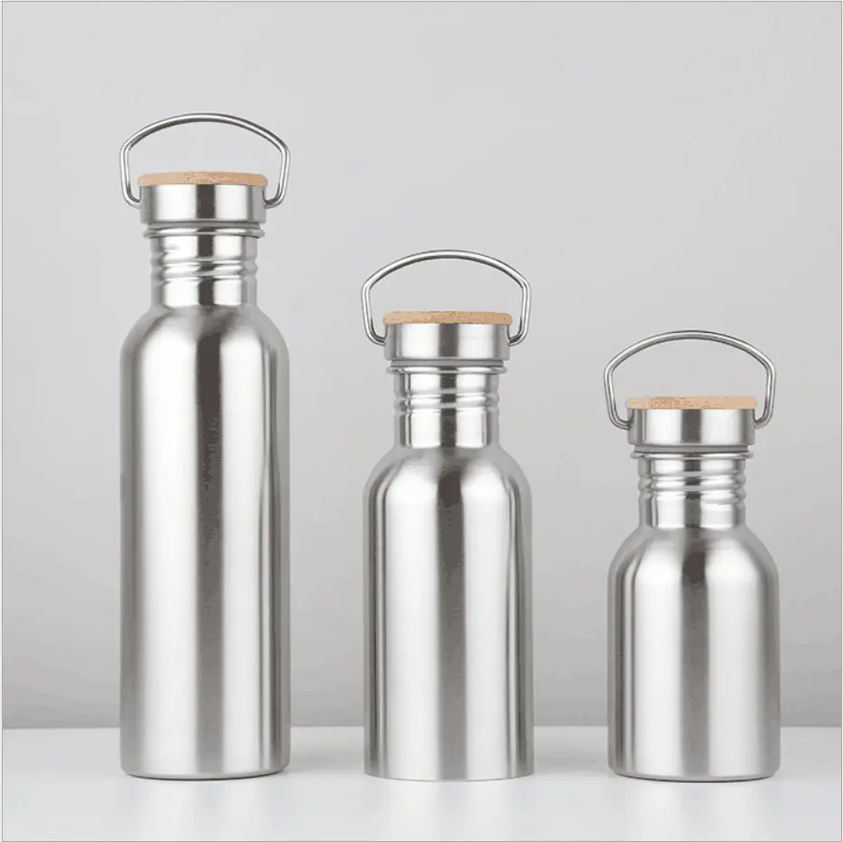 Bamboo Lid 304 Stainless Steel Water Bottle Manufacturers