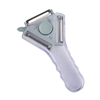 3 in 1 Kitchen Vegetable Fruit Tool Switchable Three Sided Blade Stainless Steel Slicer Cutter Peeler with Clear Plastic Handle
