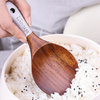 New Eco-Friendly 8 PCS Kitchen Tools Scraper Spatulas Spoon Teak Wood Cooking Utensil Set with Hole