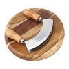 Kitchen Vegetable Fruit Tool Large Double-Edged Blade Stainless Steel Slicer Cutter with Acacia Wood Handle