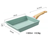 Japanese Non-stick Aluminium Pot Flat-Bottomed Kitchen Cooking Iron Pot Omelette Pan Frying Pan with Wood Handle