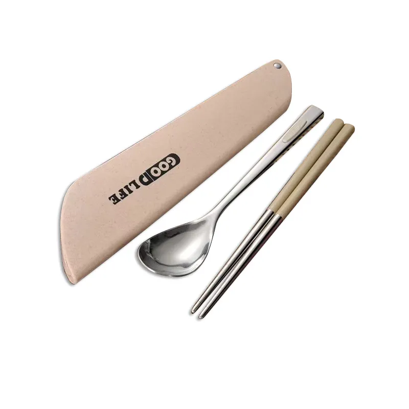 Portable Chopstick and Spoon Travel Stainless Steel Cutlery Set Manufacturer