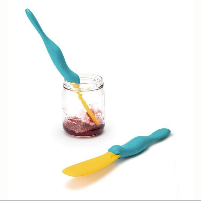 Cute Animal Shape Baking Pastry Spatula Colored Long Handle Heat Resistant Silicone Spatula