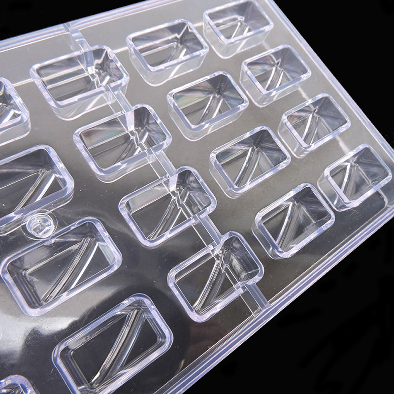 28 Cavity Rectangular Rectangle Shape Clear Bar Plastic AS Mould Chocolate Mold