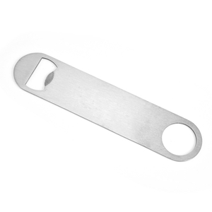 Wholesale cheap round long bar style snowboard parts metal plain metal stainless steel bottle opener