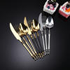 4 Pcs Luxury Spoon Fork Knife Silverware Set 304 Stainless Steel Flatware Wedding Gold Cutlery
