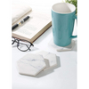 Non Slip Sublimation Hexagon Color Custom Tile Craft Drink Coffee Cup Blank Stone Marble Style Absorbent Ceramic Coaster Set