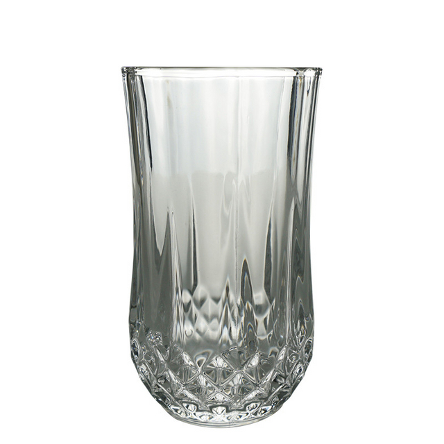 Wholesale High Quality Clear Glass Water Cup Bourbon Glasses Round Spin Glass Wine Cup Tea Milk Coffee Mug