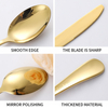 20 Pcs Spoon Fork Knife Set Stainless Steel Flatware Gold Black