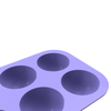 Purple 6 cavity round half ball shape silicone mould chocolate mold for chocolate and fondand 