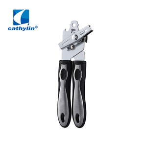 Cathylin ergonomic turning knob non-slip handle custom safety heavy duty stainless steel manual can opener 