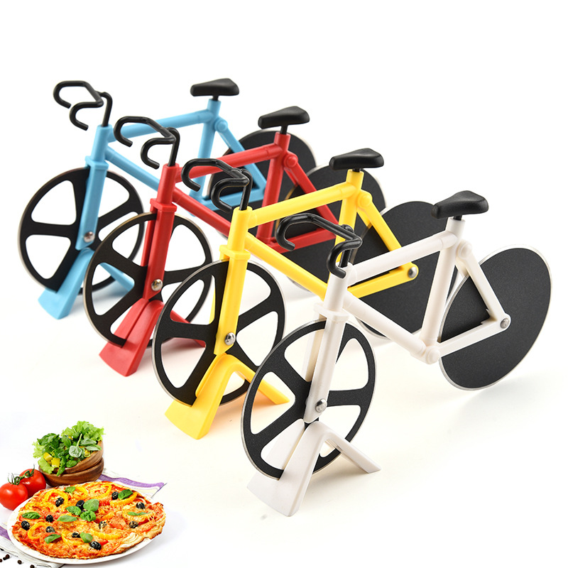 Gift Plastic Cover Stainless Steel Bicycle Bike Wheel Blade Pizza Cutter