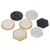 Wholesale Non-slip Heat Resistant Milk Coffee Coasters Marble Hexagon Coasters High Quality Natural Marble Cup Mats
