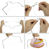 2018 hot sale 28cm plastic spatula kits supplies decorating cake tool set with cake turntable for cake decoration