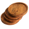 Custom Size Round Wood Coasters High Quality Miniature Wooden Tray Drink Coaster Non-slip Heat-resistant Beverage Coaster