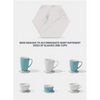 Non Slip Sublimation Hexagon Color Custom Tile Craft Drink Coffee Cup Blank Stone Marble Style Absorbent Ceramic Coaster Set