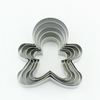 2022 Custom 5 Pcs Gingerbread Man People Shape Press Metal 430 Stainless Steel Cookie Cutter Set