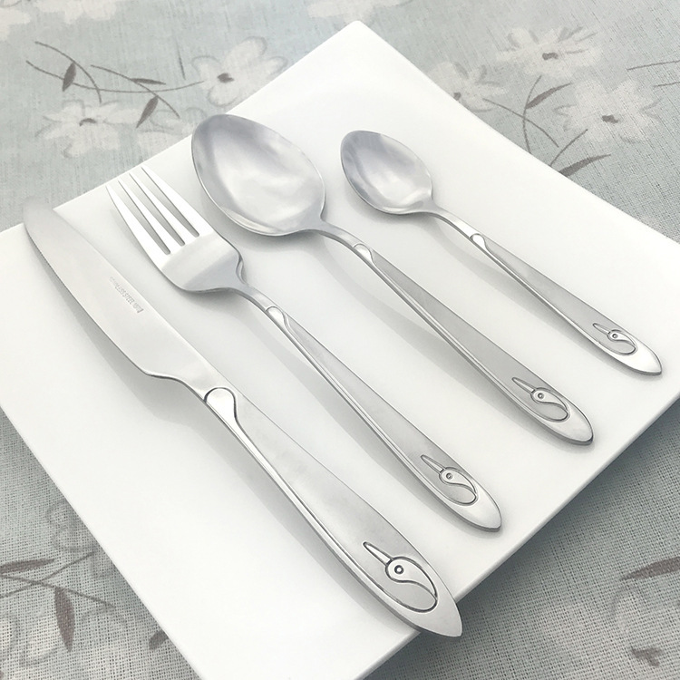 Wholesale Bulk Cheap 6 Pcs Silverware Set Stainless Steel Flatware Metal Cutlery for Restaurant