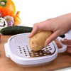 Hot Sell Multi-function Stainless Steel 3 in 1 Big Hole Grater Kitchen Manual Vegetable Grater