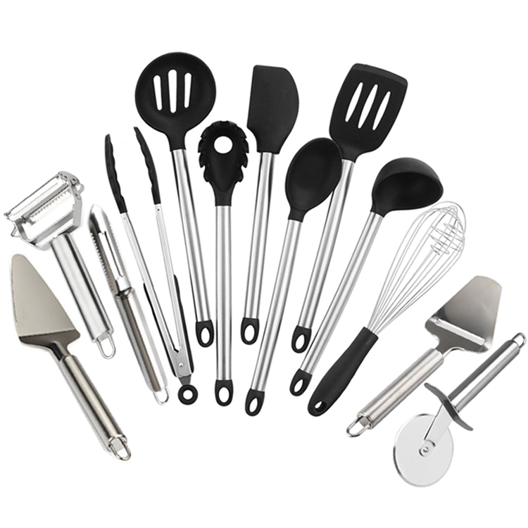 Silicone Utensil Tool Set Stainless Steel Kitchen Accessories Set