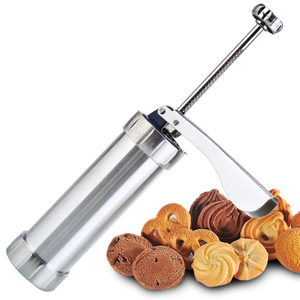 Manual metal sugar fondant cutting cake and biscuit cookie decorator maker gun cookies press set