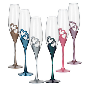 Crystal Diamond Wine Glass Red Wine Glass High-End Household Rose Gold Plated Goblet Wine Glasses