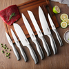 10pcs Knives Stainless Steel Knife Set With Block Stainless Steel handle Sharpener