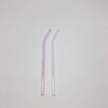 Custom Design Charm Colored Clear Straight Reusable Bubble Tea Borosilicate Glass Straw for Drinking