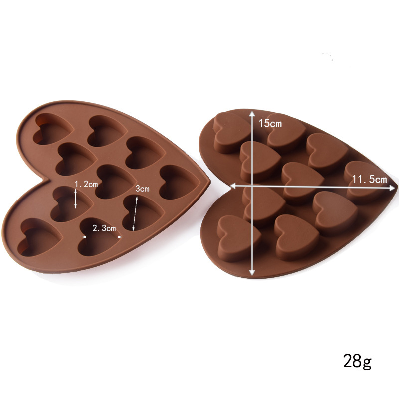 Diy Cake Decoration Sweet Love Heart Shaped Silicone Baking Candy Biscuit Cookies Mould Chocolate Mold
