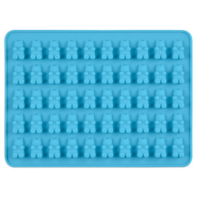 50 Cavities Molds Gummy Bears Baby Candy Fondant Silicone Mould Chocolate Mold