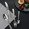 Custom Logo Stainless Steel Utensils Contemporary Silver Luxury Flatware Set for Restaurant Hotel