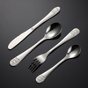 4 Pcs Set Animal Bear Flatware Stainless Steel Cutlery Set with Black Gift Box for Children Kid Baby