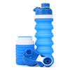 550 Ml Bpa Free Plastic Silicone Folding Drink Bottle Outdoors Sport Foldable Collapsible Water Bottle
