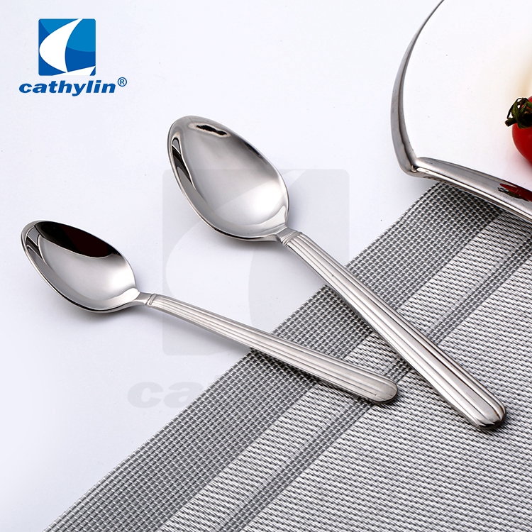 Cathylin 5- Pieces High Quality Stainless Steel Flatware,Silver Cutlery Set With Hollow Handle 