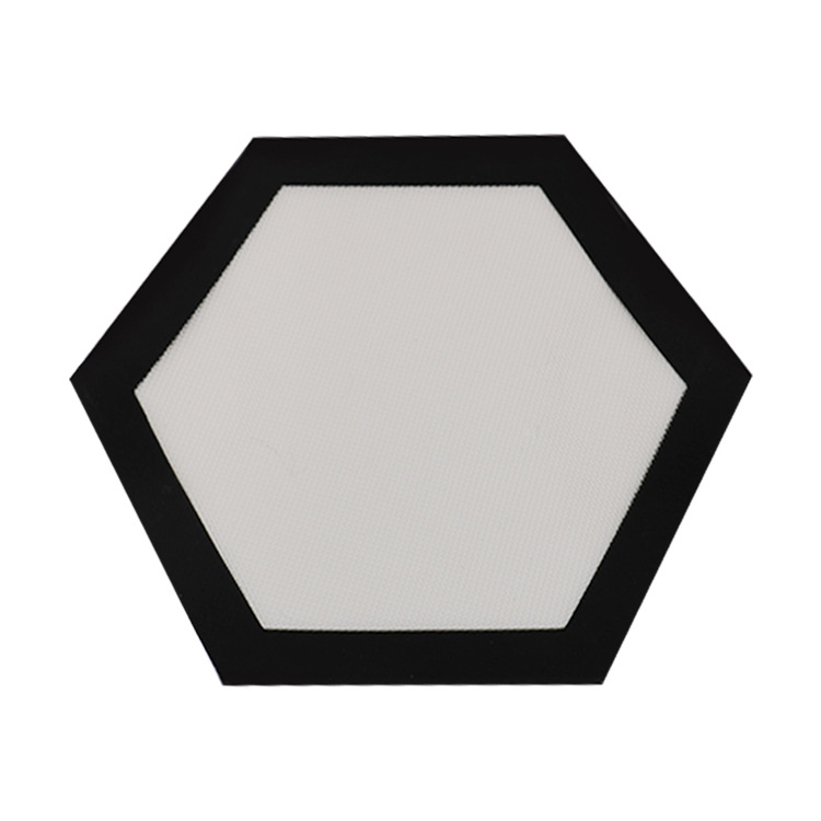 Amazon hot sale food grade heat resistant non stick hexagon shape sheet design silicon baking mat