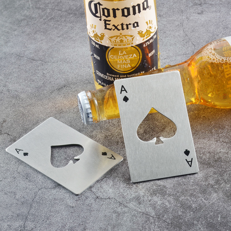 Metal Gifts Stainless Steel Beer Business Credit Ace Card Bottle Opener