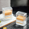 Fanny Small Sequins Clear Plastic Pc Storage Box Toothpick Holder With Rotary Switch