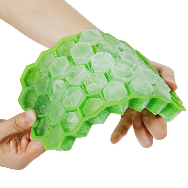 Hexagon Honeycomb Storage Container Mold Silicone Ice Cube Trays with Lid
