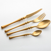 Luxury 4pcs Spoon Fork Knife Flatware Silver Plated Matte Cutlery Set for Home Restaurant