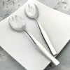 2 Pcs Set Stainless Steel Fruit Servers Metal Salad Serving Fork And Spoon with Long Handle