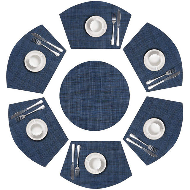 Wholesale Nordic Style Non-slip Placemat Double Sided Waterproof Placemats Heat-insulation Pvc Placemat for Dining Table