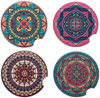 Custom New Trends Mandala Ceramic Coasters High Quality Round Anti-Slip Heat Resistant Beverage Coaster