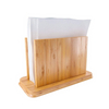 Eco Friendly Rustic Primitive Rectangular Kitchen Restaurant Dinner Table Type Bamboo Wood Napkin Holder for Paper