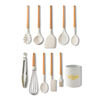 12 Pieces in 1 Set Kitchenware Cooking Tools Kitchen Accessories Silicone Kitchen Utensils with Wood Handle