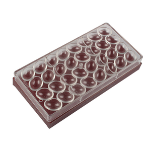 32 cavity small mini oval egg shaped plastic ps mould chocolate mold for baking candy
