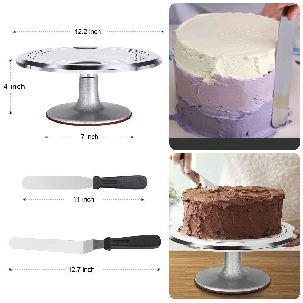 In China supplies wholesale accessories nozzle tips plate table spatula cake decorating tool set for wedding event decoration